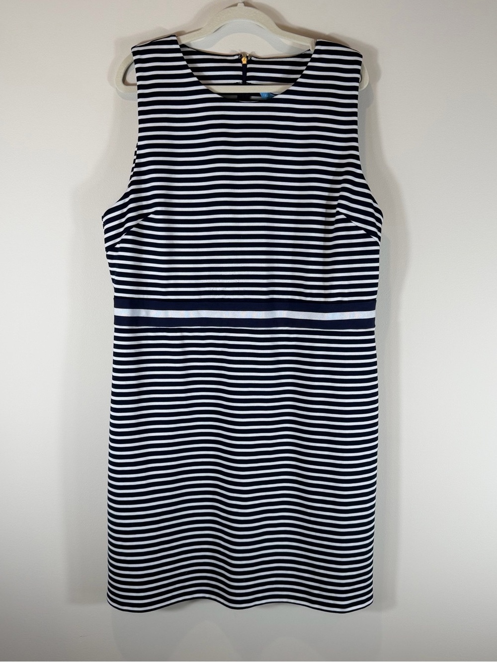 Draper James Navy and White Striped Midi Dress Size XL